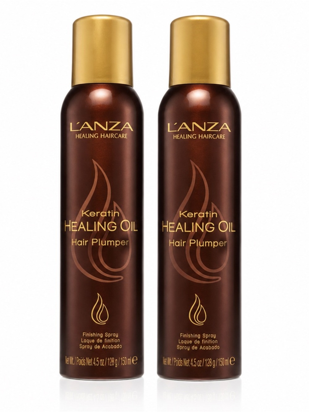 L’ANZA Keratin Healing Oil Hair Plumper Finishing Spray 4.5 oz 150ml Duo New